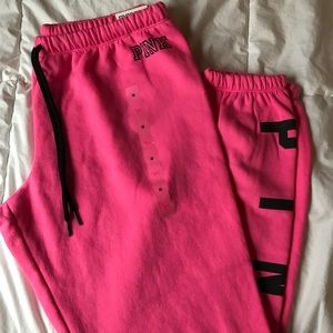 NWT PINK BAGGY SWEATS